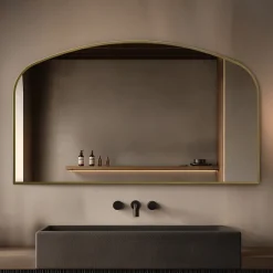 Origins Living Delphine Overmantle Arched Mirror - 1200 x 700mm