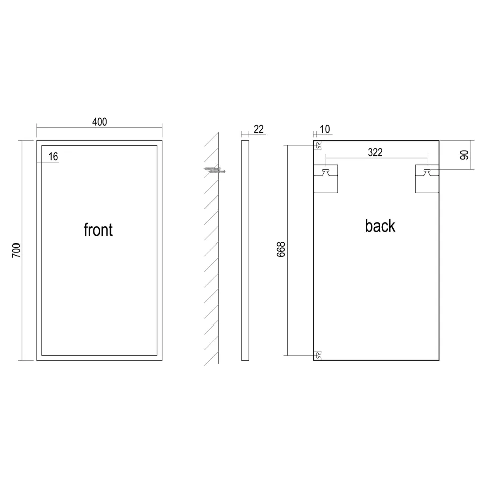 Origins Living Docklands Rectangular Mirror