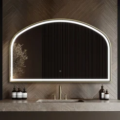 Origins Living Lomax Light Overmantle Arch LED Illuminated Mirror with Demister Pad - 1200 × 750mm