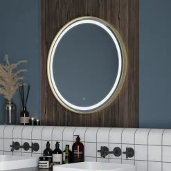 Origins Living Lomax Light Round Illuminated LED Mirror with Demister Pad - 700mm