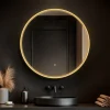 Origins Living Luxor Gold & Black Illuminated LED Mirror with Demister Pad - 800mm