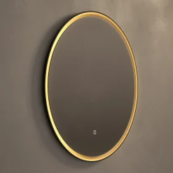 Origins Living Luxor Gold & Black Illuminated LED Mirror with Demister Pad - 800mm