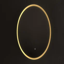 Origins Living Luxor Gold & Black Illuminated LED Mirror with Demister Pad - 800mm