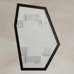 Origins Living Oslo Irregular Hexagon Matt Black Mirror - 550 x 800mm