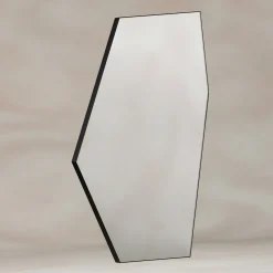 Origins Living Oslo Irregular Hexagon Matt Black Mirror - 550 x 800mm
