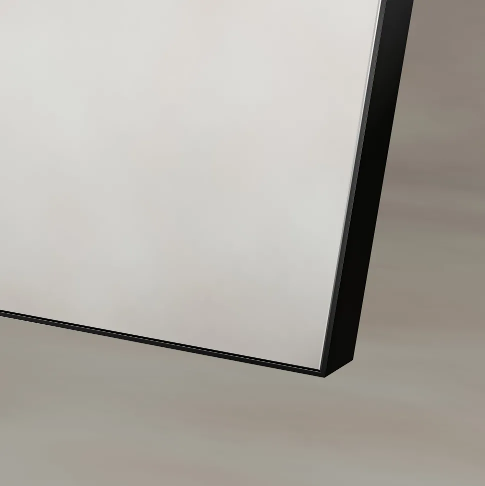 Origins Living Oslo Irregular Hexagon Matt Black Mirror - 550 x 800mm