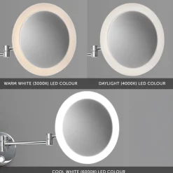 Origins Living Sloane Round LED Illuminated Magnifying Mirror - 215mm