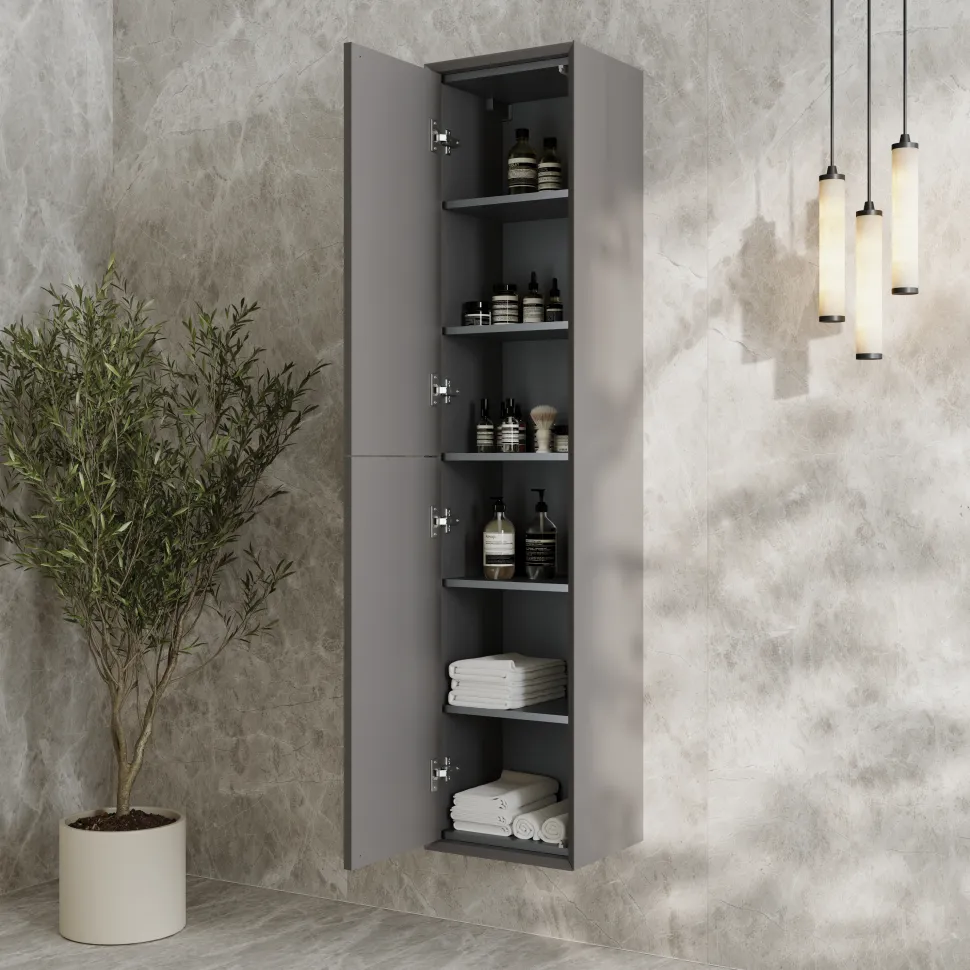 Oslo 1600mm Tall Wall Mounted Storage Unit