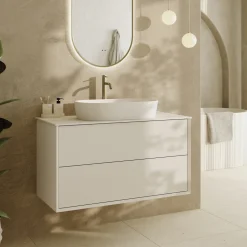 Oslo 1000mm Wall Mounted Vanity Unit & Sintered Stone Countertop