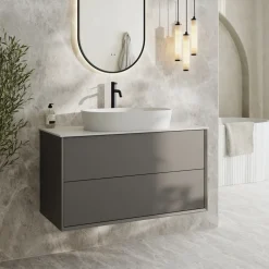 Oslo 1000mm Wall Mounted Vanity Unit & Sintered Stone Countertop