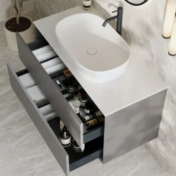 Oslo 1000mm Wall Mounted Vanity Unit & Sintered Stone Countertop