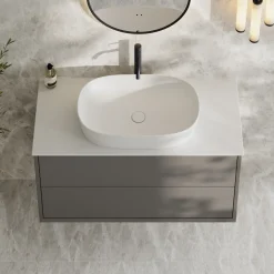 Oslo 1000mm Wall Mounted Vanity Unit & Sintered Stone Countertop