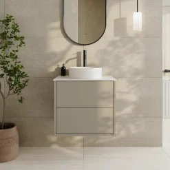 Oslo 600mm Wall Mounted Vanity Unit & Sintered Stone Countertop