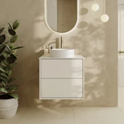 Oslo 600mm Wall Mounted Vanity Unit & Sintered Stone Countertop