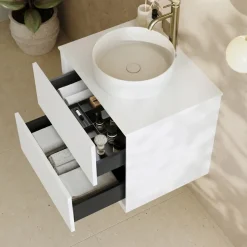 Oslo 600mm Wall Mounted Vanity Unit & Sintered Stone Countertop