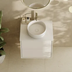 Oslo 600mm Wall Mounted Vanity Unit & Sintered Stone Countertop