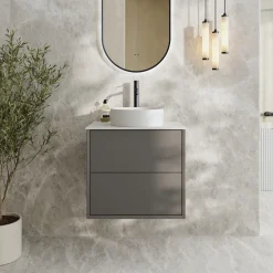 Oslo 600mm Wall Mounted Vanity Unit & Sintered Stone Countertop