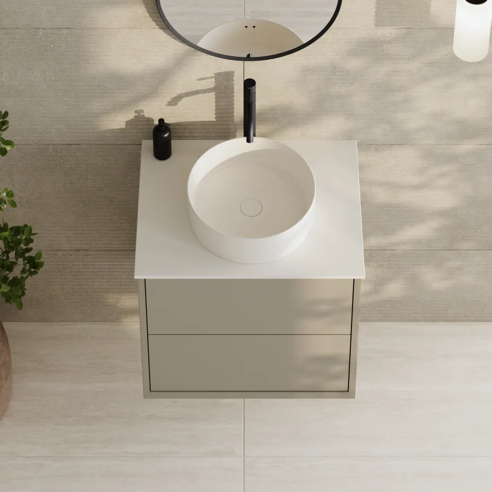 Oslo 600mm Wall Mounted Vanity Unit & Sintered Stone Countertop