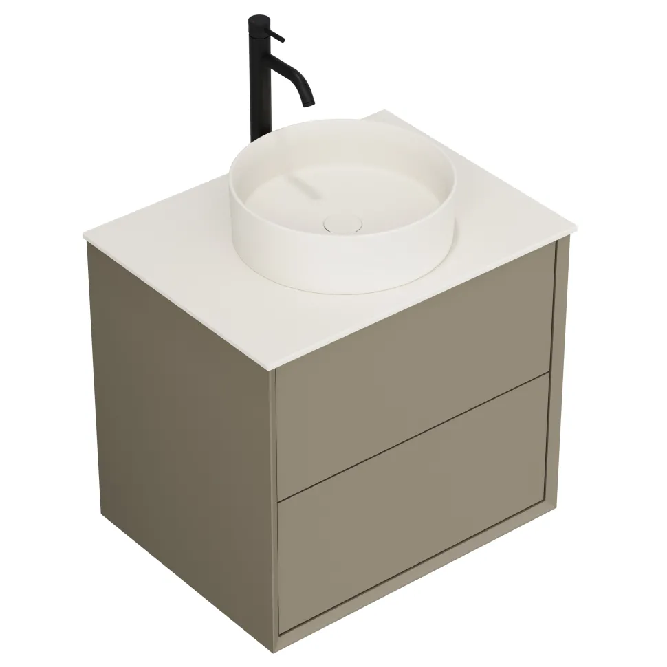 Oslo 600mm Wall Mounted Vanity Unit & Sintered Stone Countertop