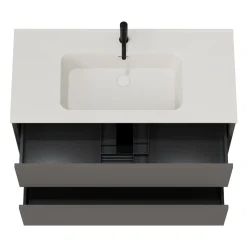 Oslo 1000mm Wall Mounted Vanity Unit & Matt White Basin