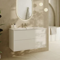 Oslo 1000mm Wall Mounted Vanity Unit & Matt White Basin