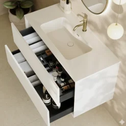 Oslo 1000mm Wall Mounted Vanity Unit & Matt White Basin