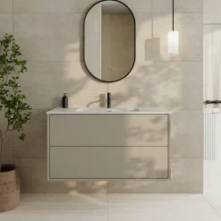 Oslo 1000mm Wall Mounted Vanity Unit & Matt White Basin