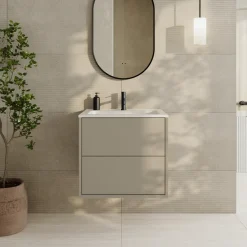 Oslo 600mm Wall Mounted Vanity Unit & Matt White Basin