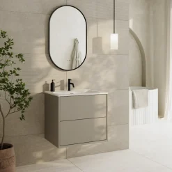 Oslo 600mm Wall Mounted Vanity Unit & Matt White Basin