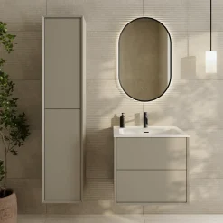 Oslo 600mm Wall Mounted Vanity Unit & Matt White Basin