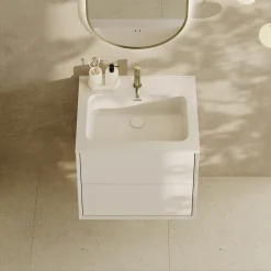 Oslo 600mm Wall Mounted Vanity Unit & Matt White Basin