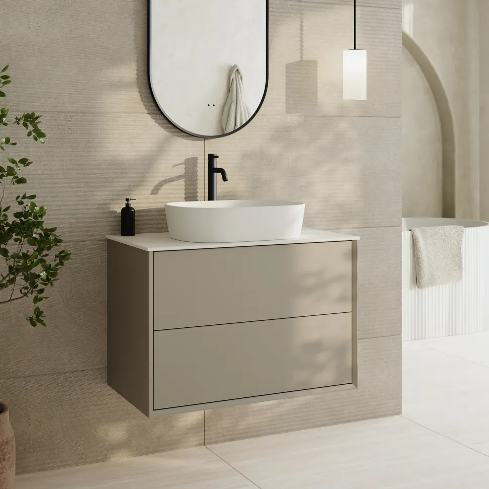Oslo 800mm Wall Mounted Vanity Unit & Sintered Stone Countertop