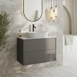 Oslo 800mm Wall Mounted Vanity Unit & Sintered Stone Countertop