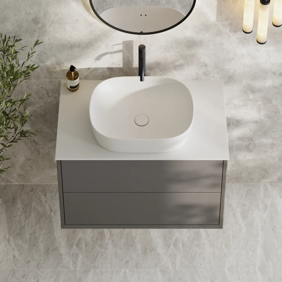 Oslo 800mm Wall Mounted Vanity Unit & Sintered Stone Countertop