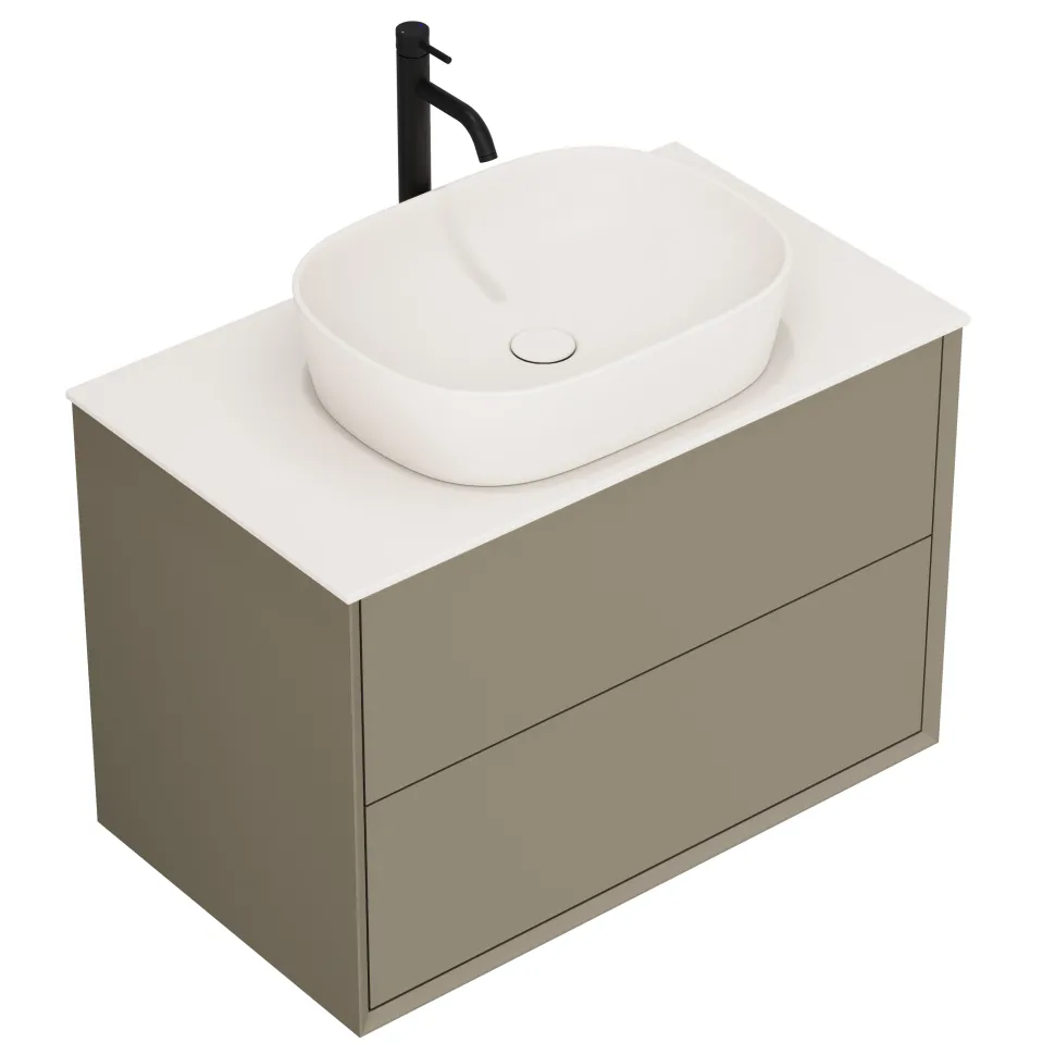 Oslo 800mm Wall Mounted Vanity Unit & Sintered Stone Countertop