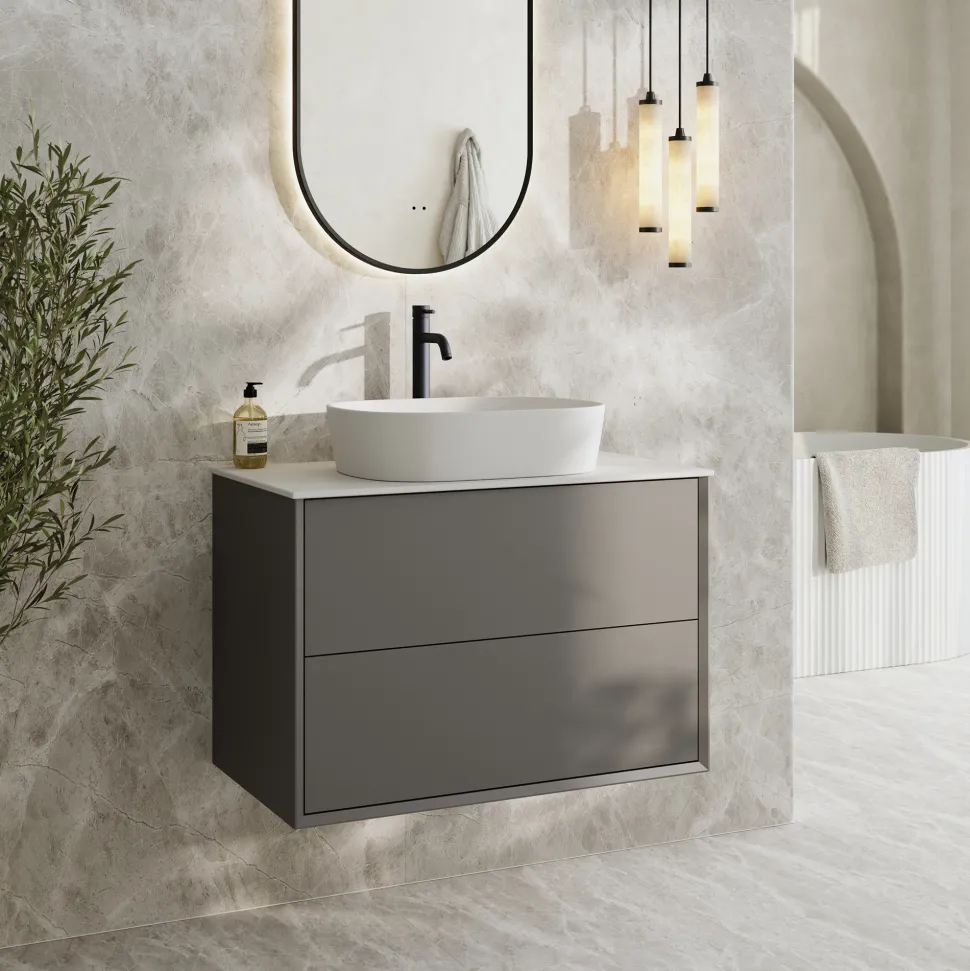 Oslo 800mm Wall Mounted Vanity Unit & Sintered Stone Countertop