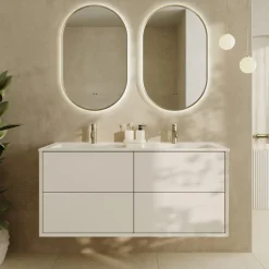 Oslo 1200mm Wall Mounted Vanity Unit & Matt White Basin