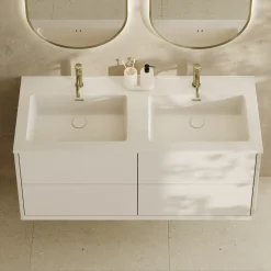 Oslo 1200mm Wall Mounted Vanity Unit & Matt White Basin