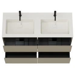 Oslo 1200mm Wall Mounted Vanity Unit & Matt White Basin