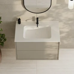 Oslo 800mm Wall Mounted Vanity Unit & Matt White Basin