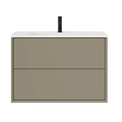 Oslo 800mm Wall Mounted Vanity Unit & Matt White Basin