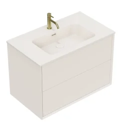 Oslo 800mm Wall Mounted Vanity Unit & Matt White Basin