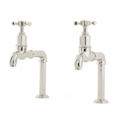 Perrin & Rowe Ionian Crosshead Deck Mounted Bibcocks (Pair)
