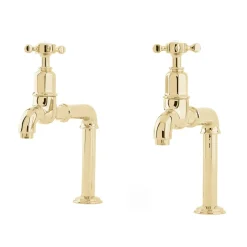 Perrin & Rowe Ionian Crosshead Deck Mounted Bibcocks (Pair)