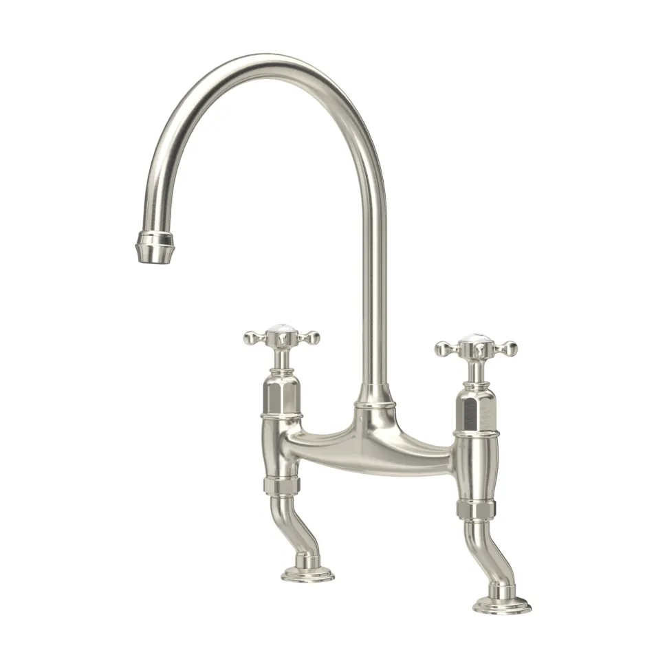 Perrin & Rowe Ionian Crosshead 2 Hole Bridge Sink Mixer