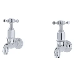 Perrin & Rowe Ionian Crosshead Wall Mounted Bibcocks (Pair)
