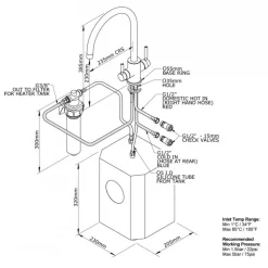 Perrin & Rowe Juliet C Spout 3-in-1 Instant Hot Water Mixer Tap