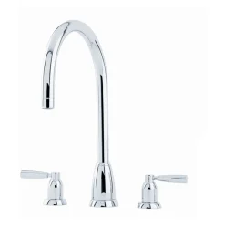 Perrin & Rowe Langbourn 3 Hole Lever 'C' Spout Sink Mixer