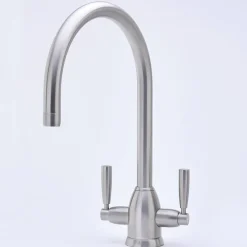 Perrin & Rowe Langbourn Twin Lever Swivel 'C' Spout Sink Mixer