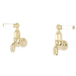 Perrin & Rowe Mayan Lever Wall Mounted Bibcocks (Pair)